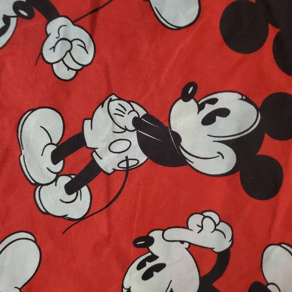 Vintage 90's Disney Mickey Mouse Double Sided Duvet Cover Twin Bedding - Picture 10 of 13